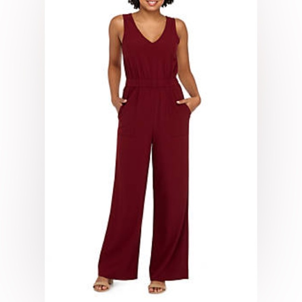 Good Luck Gem Deep Red Jumpsuit